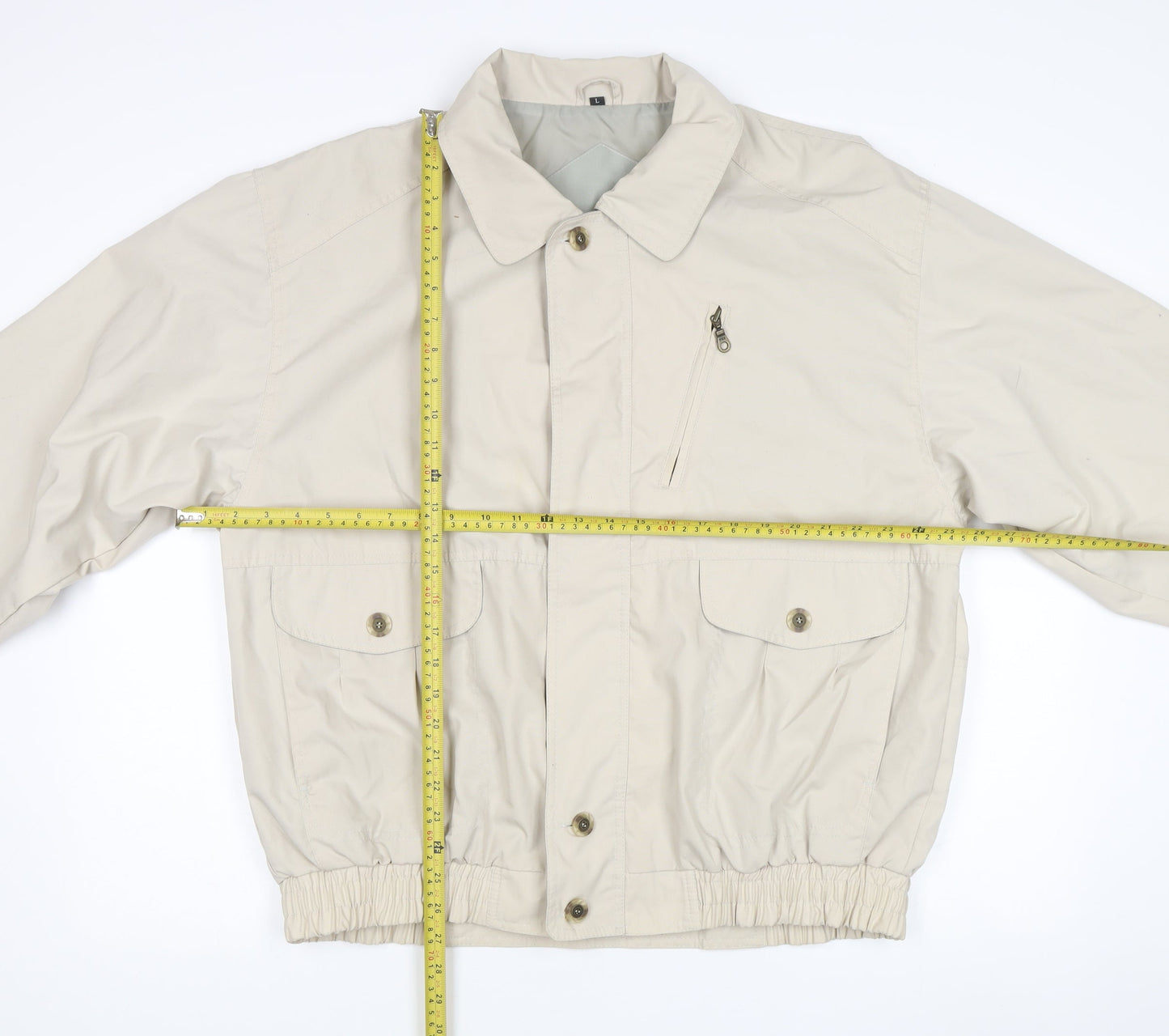 Mens UK Size L C&A Beige Bomber Jacket