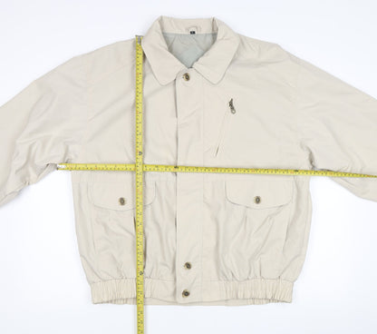 Mens UK Size L C&A Beige Bomber Jacket