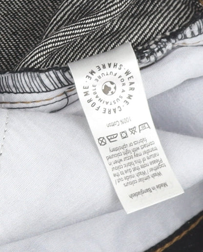 George Men's Black Straight Jeans, 38 Waist, 30 Leg