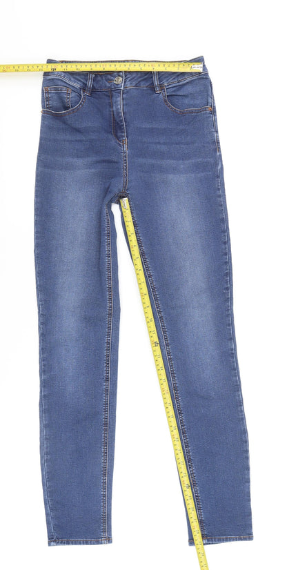Womens UK Size 8 Papaya Regular Fit Straight Blue Jeans