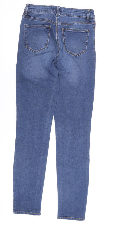 Womens UK Size 8 Papaya Regular Fit Straight Blue Jeans