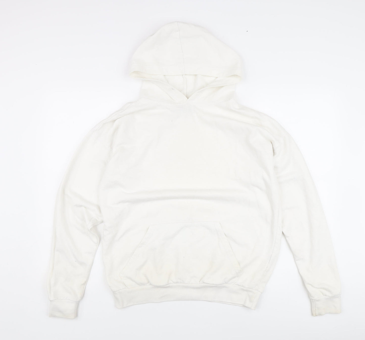 PrettyLittleThing Women's White Pullover Hoodie - S