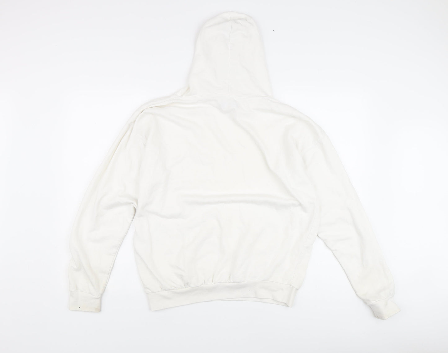 PrettyLittleThing Women's White Pullover Hoodie - S