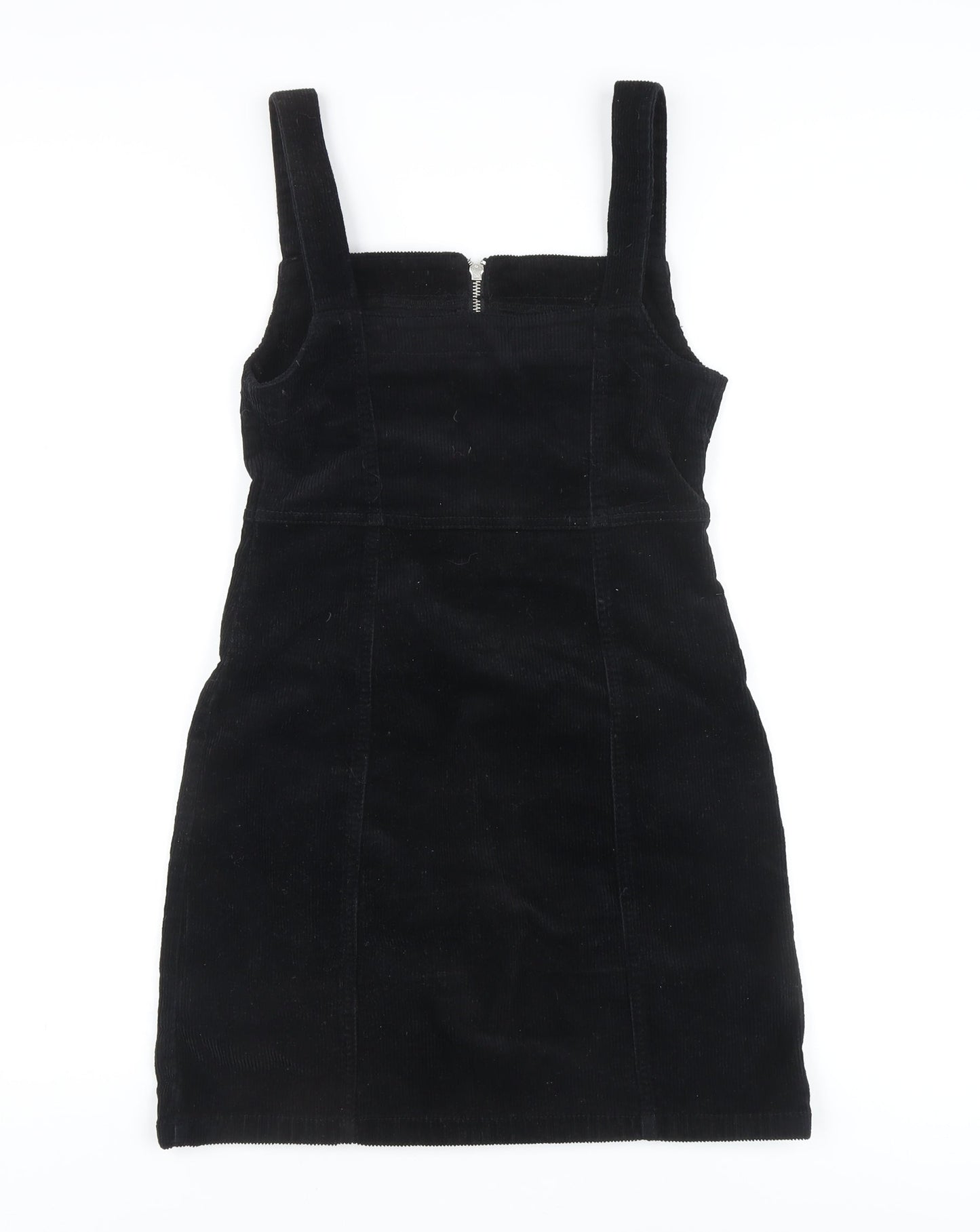 Denim Co. Women's Black Corduroy Pinafore Dress Size 8