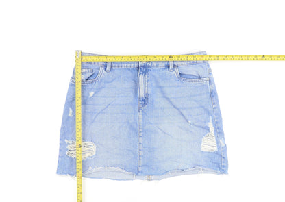 F&F Women's Blue Denim Mini Skirt, Size M, Casual Wear