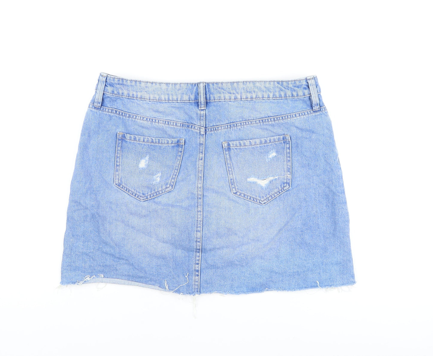 F&F Women's Blue Denim Mini Skirt, Size M, Casual Wear