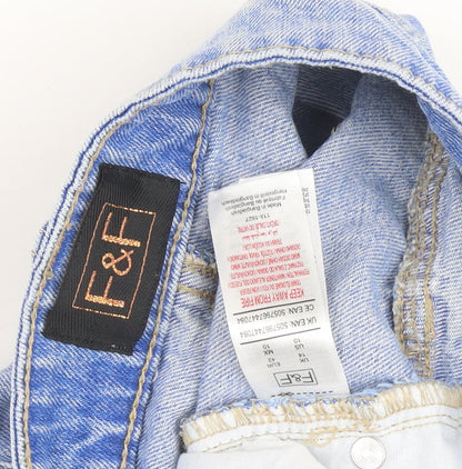 F&F Women's Blue Denim Mini Skirt, Size M, Casual Wear