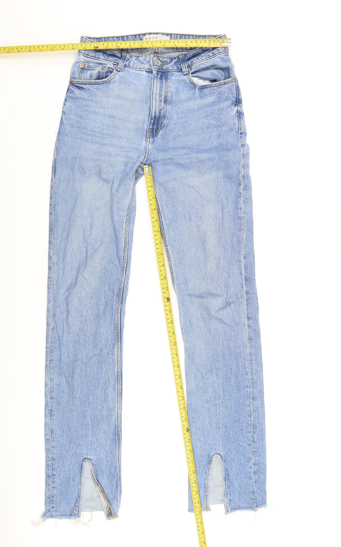 Primark Women's Blue Straight Jeans Size S