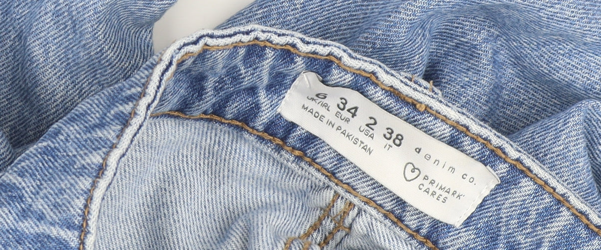 Primark Women's Blue Straight Jeans Size S