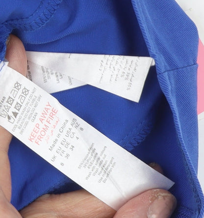 PrettyLittleThing Women's Blue Sweetheart Strapless Corset Style Top Size 8