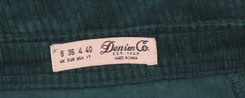 Womens UK Size 8 Denim Co. A-Line Corduroy Skirt