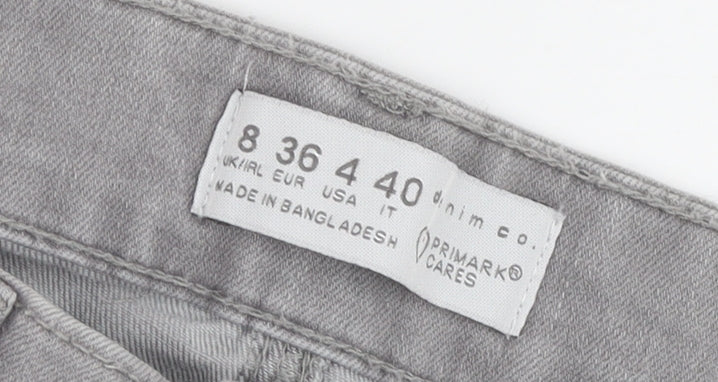 Primark Women's Grey Skinny Jeans Size 8