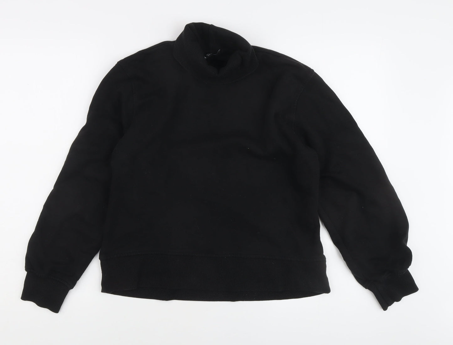 Zara Women's Black Mock Neck Sweatshirt Size 12