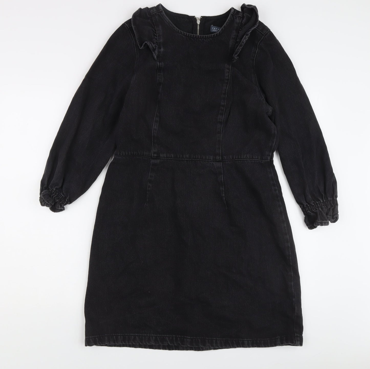 Papaya Denim Black Long Sleeve Women's Dress Size 16