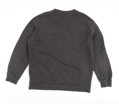 Zara Unisex Black Crew Neck Sweatshirt Size 14