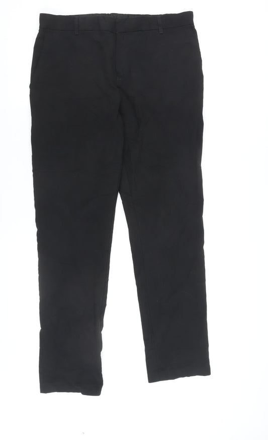 Marks & Spencer Black Men's Trousers 18 (17/LNG)