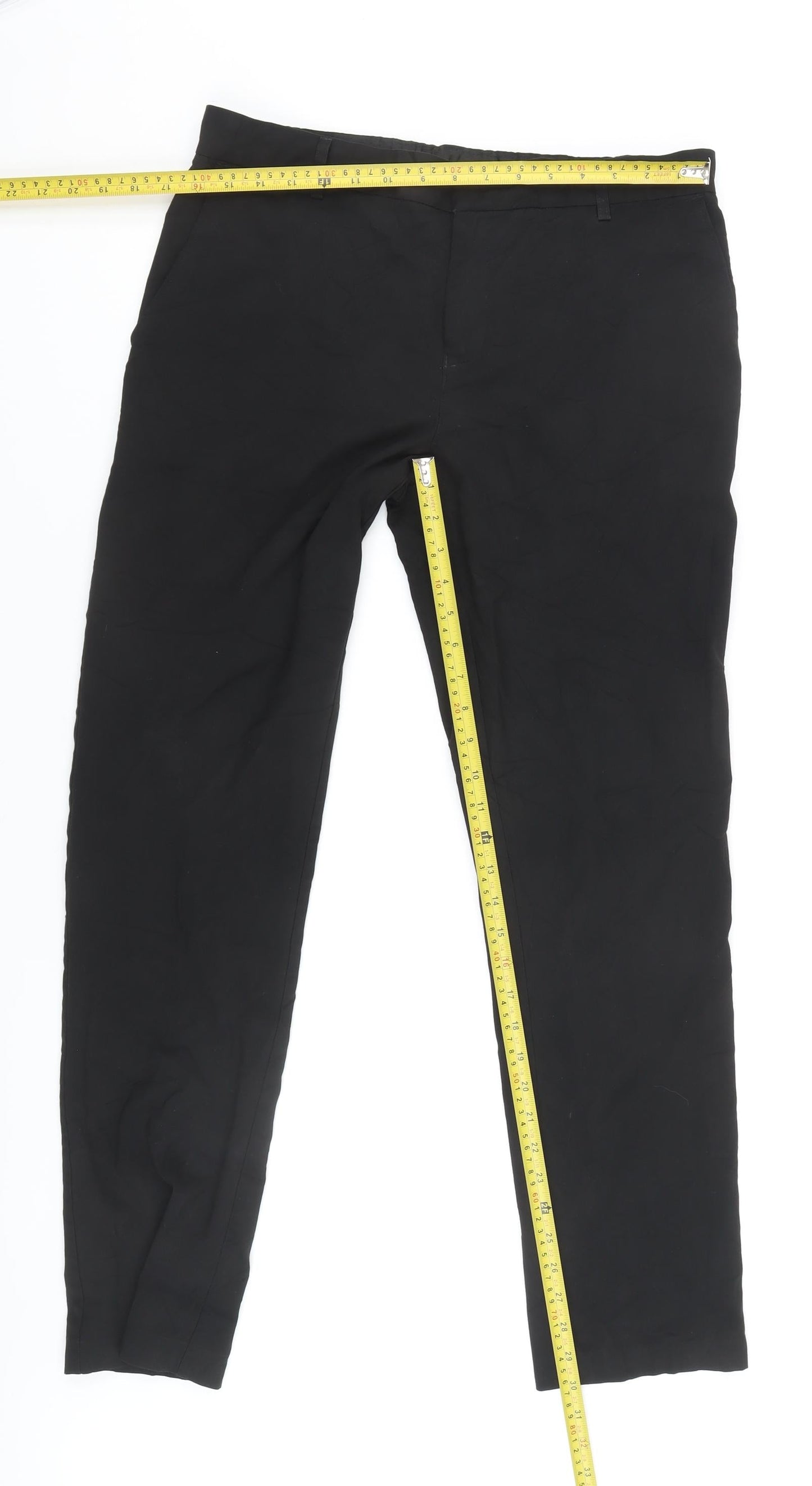 Marks & Spencer Black Men's Trousers 18 (17/LNG)