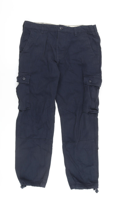 The Stronghold Men's Blue Cargo Trousers - Size 32