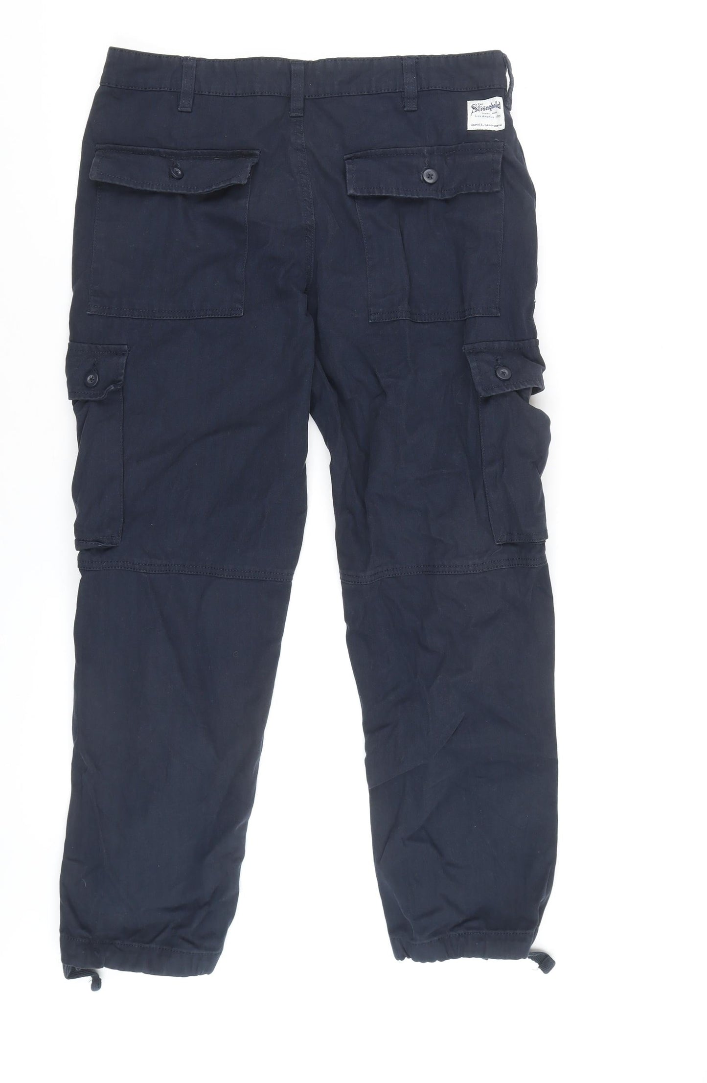 The Stronghold Men's Blue Cargo Trousers - Size 32