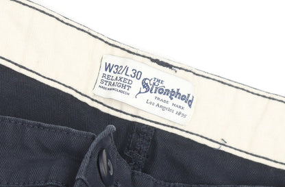 The Stronghold Men's Blue Cargo Trousers - Size 32