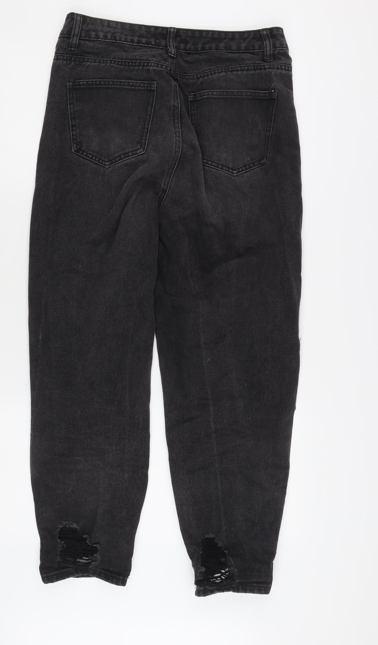 Missguided Petite Black Distressed Jeans Size 16