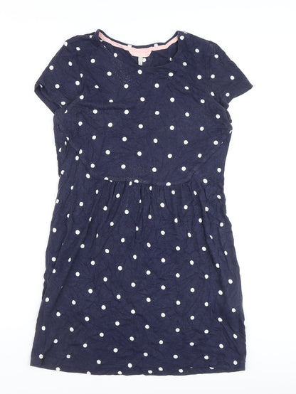 Joules Women’s Blue Polka Dot Short Dress Size 10