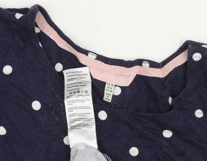 Joules Women’s Blue Polka Dot Short Dress Size 10