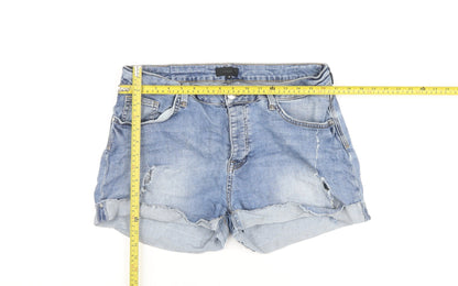 River Island Women’s Blue Denim Boyfriend Shorts Size 16