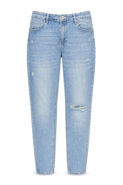 Womens UK Size M VERO MODA Relaxed Fit Boyfriend Blue Jeans