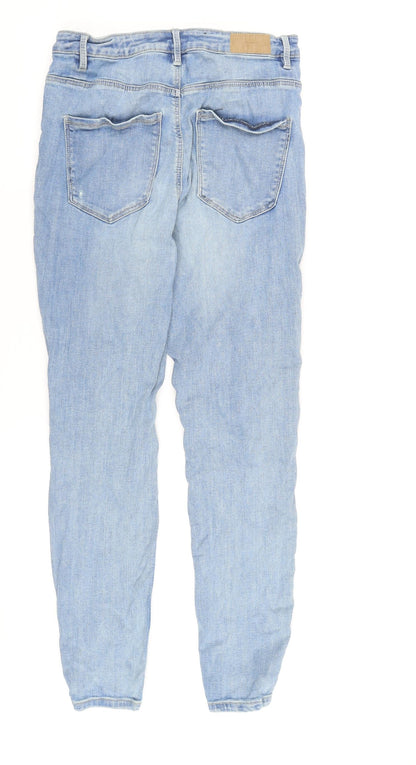 Womens UK Size M VERO MODA Relaxed Fit Boyfriend Blue Jeans