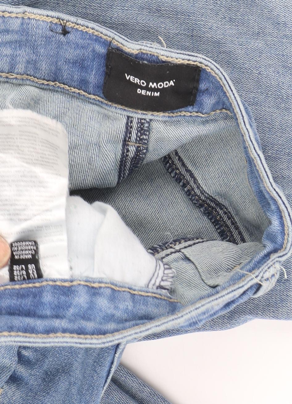 Womens UK Size M VERO MODA Relaxed Fit Boyfriend Blue Jeans