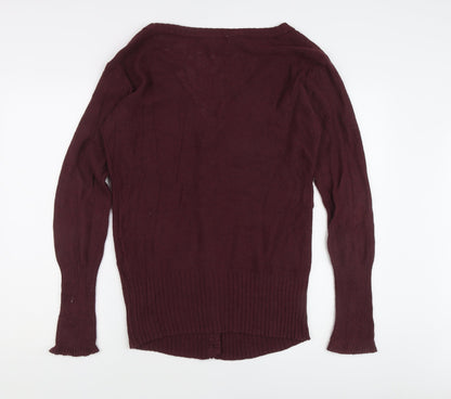 IDI by Matthew Men's Red V-Neck Cotton Cardigan - Size L