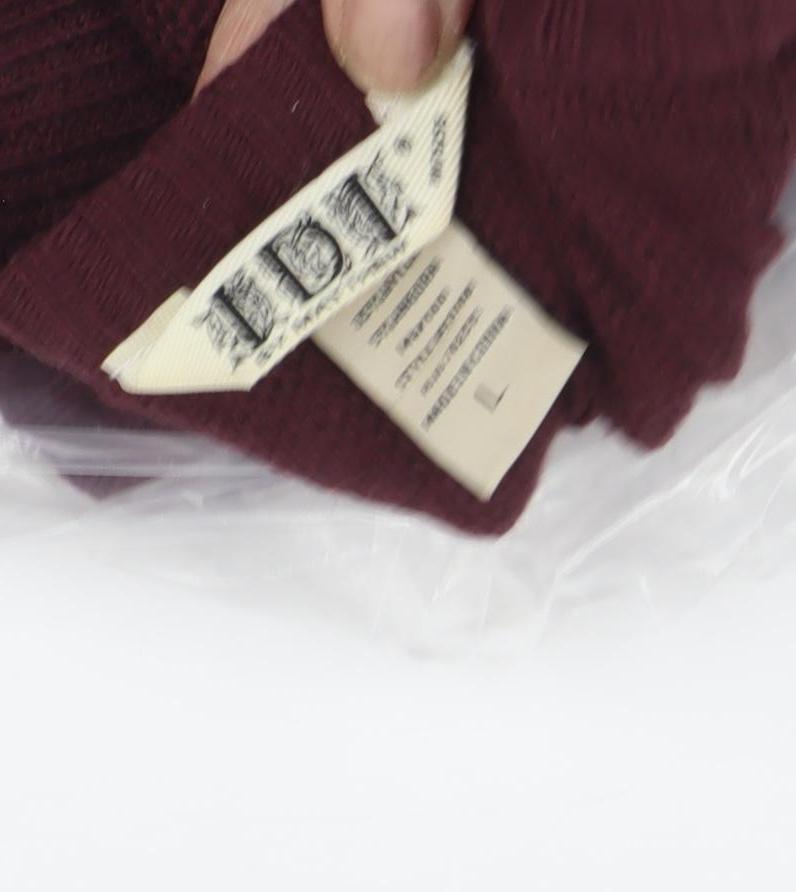IDI by Matthew Men's Red V-Neck Cotton Cardigan - Size L