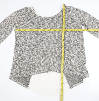 Womens UK Size L Green Envelope Grey Pullover Jumper