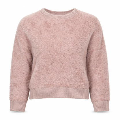 Front view of Topshop Petite Pink Knit Sweatshirt, size 12