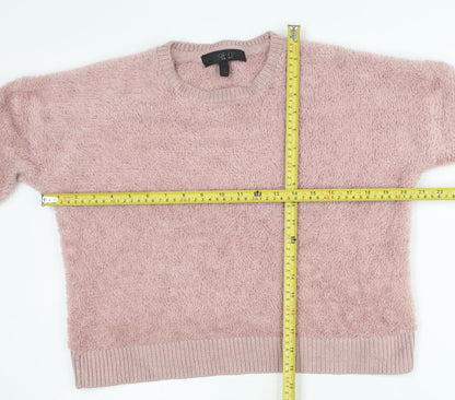 Topshop Petite Pink Knit Sweatshirt, Size 12