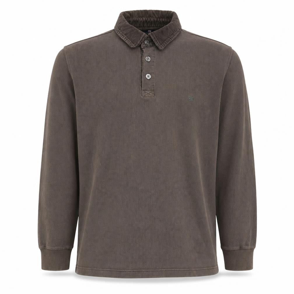 Mens UK Size L Marks and Spencer Brown Henley Sweatshirt