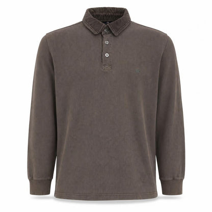 Mens UK Size L Marks and Spencer Brown Henley Sweatshirt