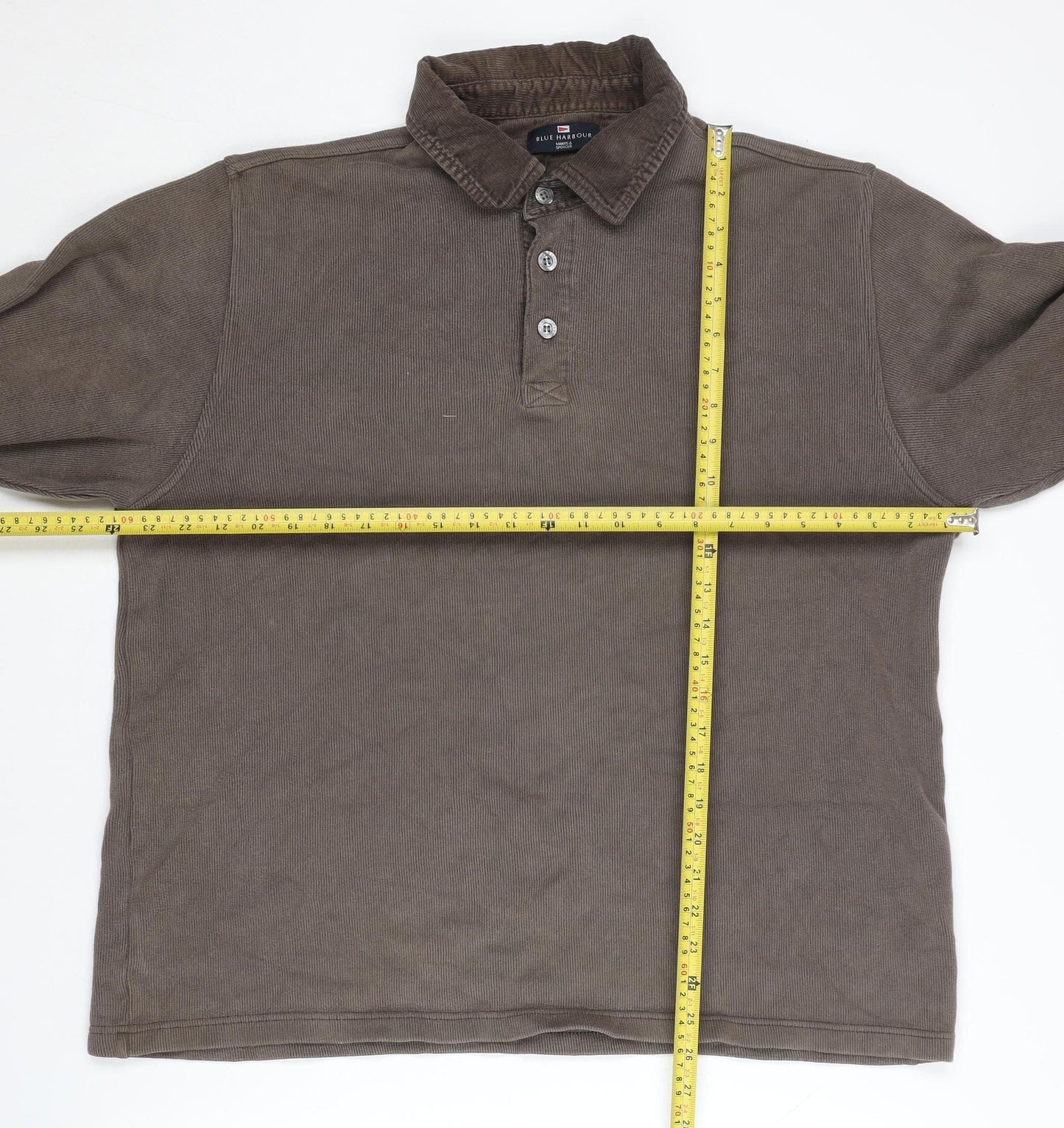 Mens UK Size L Marks and Spencer Brown Henley Sweatshirt