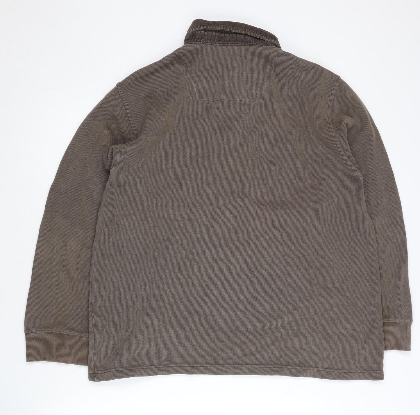 Mens UK Size L Marks and Spencer Brown Henley Sweatshirt