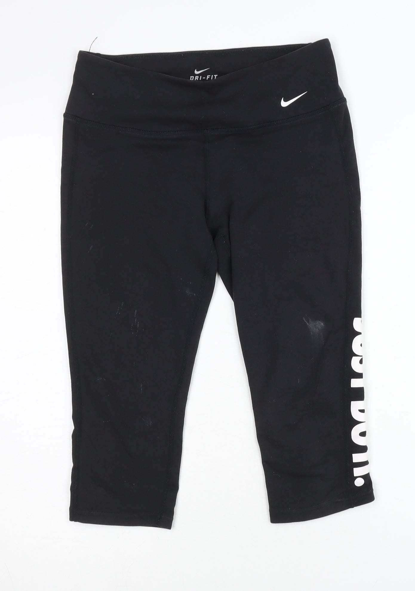 Nike Women's Black Cropped Leggings, Size S