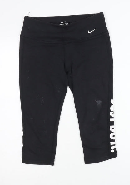 Nike Women's Black Cropped Leggings, Size S