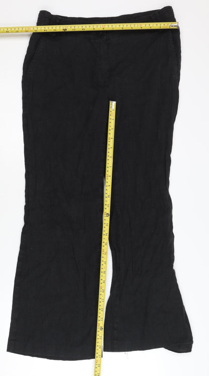 Womens UK Size 12 Marks and Spencer Regular Fit  Black Trousers