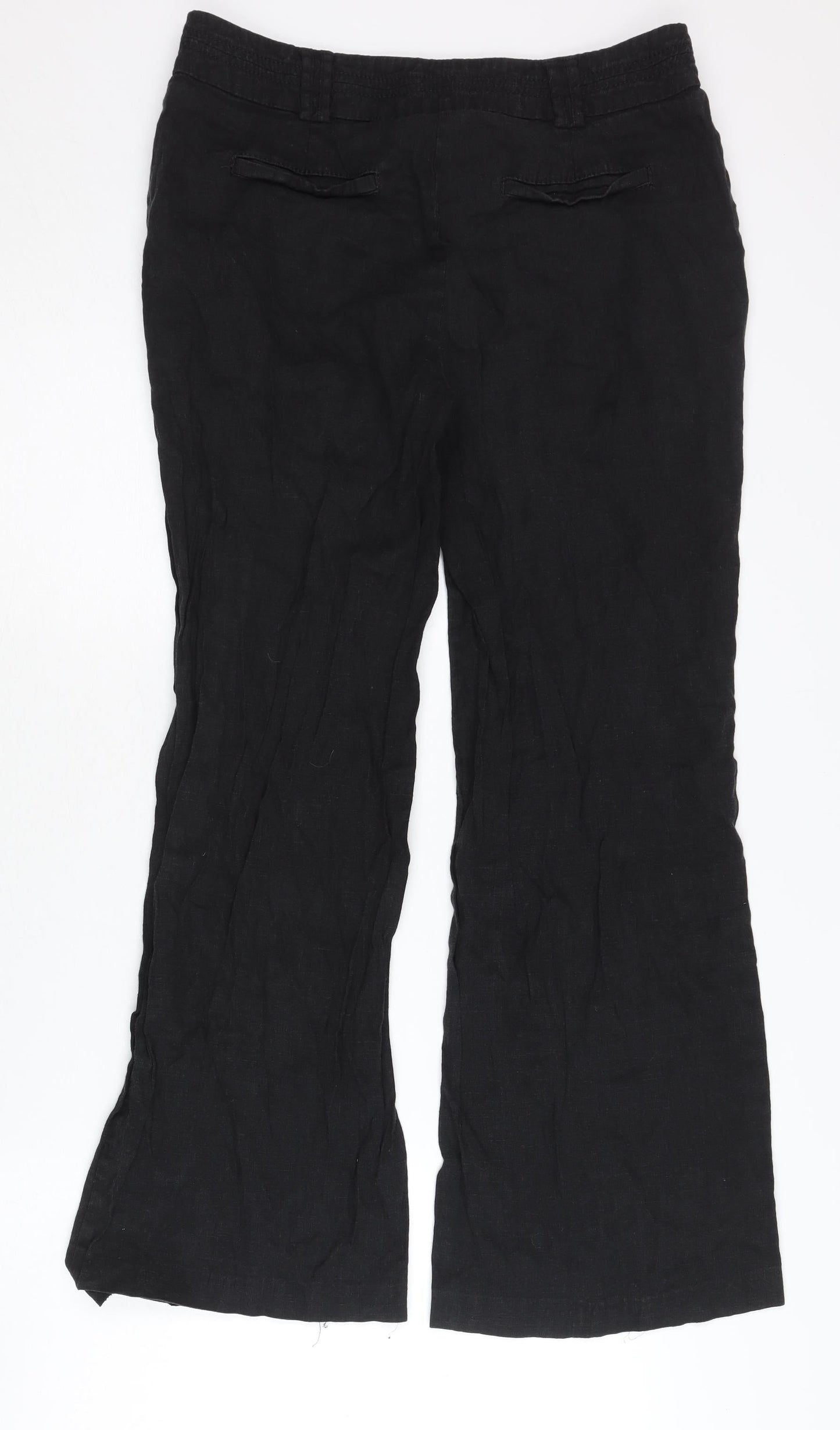 Womens UK Size 12 Marks and Spencer Regular Fit  Black Trousers
