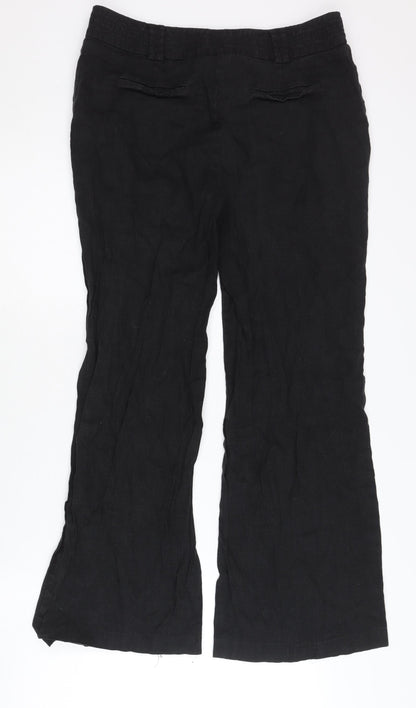 Womens UK Size 12 Marks and Spencer Regular Fit  Black Trousers