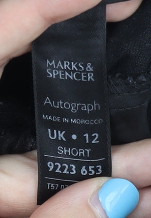 Womens UK Size 12 Marks and Spencer Regular Fit  Black Trousers