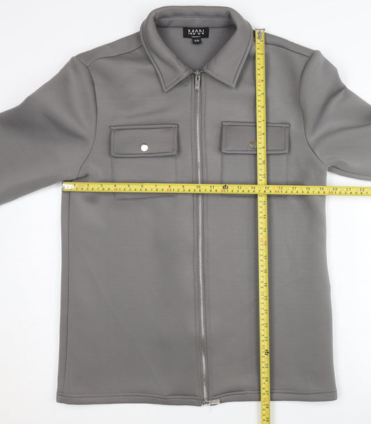 Mens UK Size XS boohooMAN Grey Basic Jacket