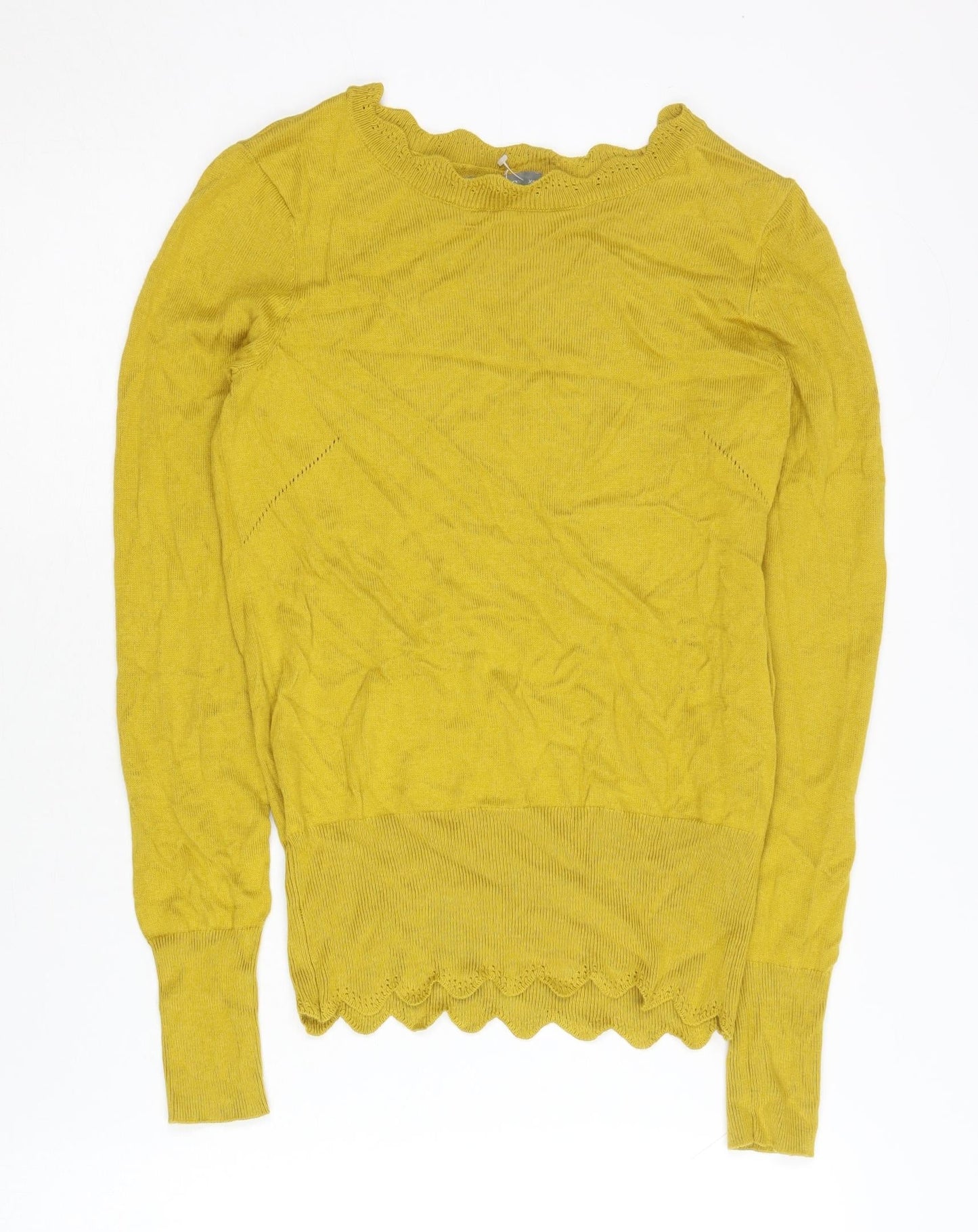 Womens UK Size XS Oasis Yellow Pullover Jumper