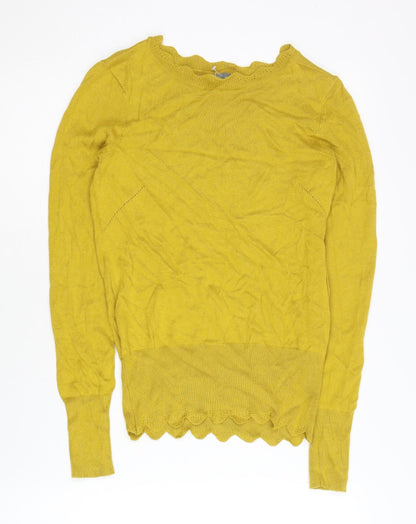 Womens UK Size XS Oasis Yellow Pullover Jumper