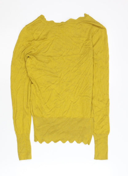 Womens UK Size XS Oasis Yellow Pullover Jumper